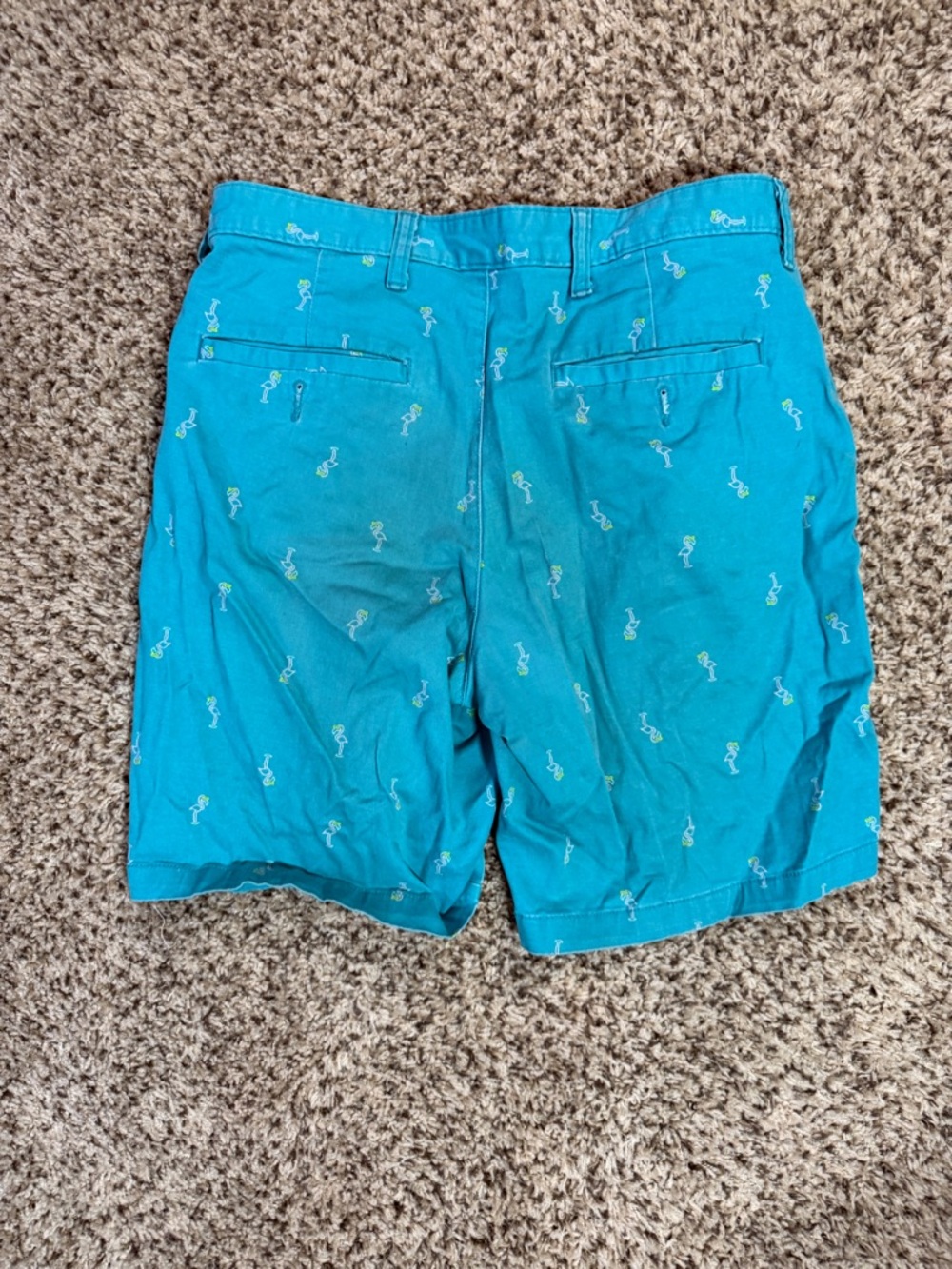 George Men's Chino Shorts Trio - Teal, Lavender, Coral [2 WITH MISSING BUTTONS] - Picture 6 of 15